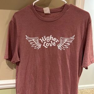 Higher love pink t shirt